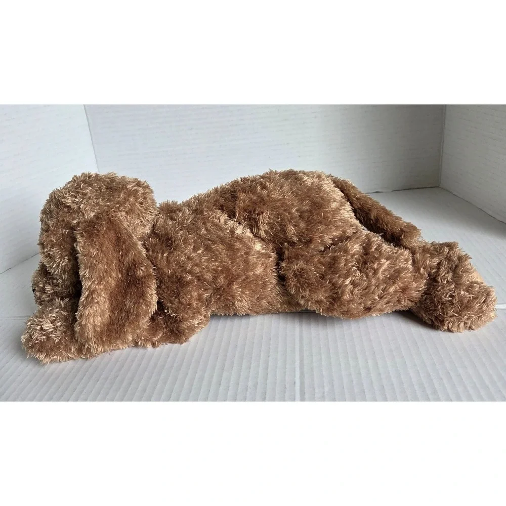 Princess Soft Toys Brown Plush Puppy Dog Floppy Shaggy missing Bow 15